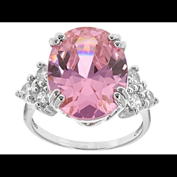 CZ Rhodium Over Sterling Silver Ring 16.13ctw - Picture 7 of 8